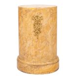 An Italian scagliola and gilt bronze mounted pedestal, last quarter 19th century,