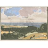 * Edward Loxton Knight [1905-1993]- The Vale of Pewsey,:- woodcut,