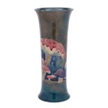 A William Moorcroft 'Claremont' vase: of waisted cylindrical form,