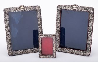 A pair of late Victorian silver photo frames, maker William Davenport, Birmingham,