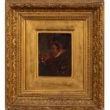 Attributed to Erskine Nichol [185-1904]- Young Man, head and shoulders, with clay pipe,
