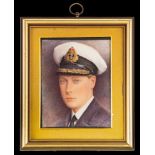 Eva O'Connell [19/20th Century]- A miniature portrait of Edward Prince of Wales, circa 1935,