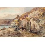Alfred Leyman [1856-1933]- Clovelly,:- signed bottom left watercolour, 36 x 53cm.
