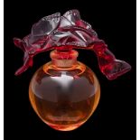 A Lalique Cristal scent bottle Papillon Rouge: from the Flacon Collection edition 2011,