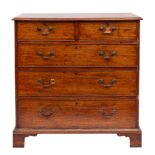 A George III mahogany and inlaid rectangular chest:,