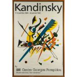 Kandinsky Exhibition Poster,:- Centre Georges Pompidou, November 1984 - January 1985, 150 x 99cm.