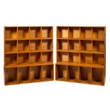 A group of Unix light oak modular shelf units by the Phoenix Gallery, St Martin's Lane,