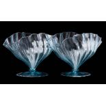 A pair of Whitefriars James Powell & Sons glass vases: after a design by Harry Powell and T.G.