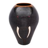 Sally Tuffin for Denis Chinaworks an 'Elephant vase': of oviform and incised with three large