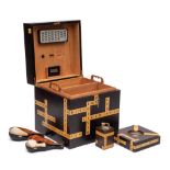 Martin Lane a stained sycamore crossword humidor,