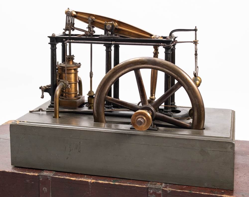 A 19th century brass live steam scale model of a high pressure 12hp beam engine by Archibald More, - Image 2 of 2