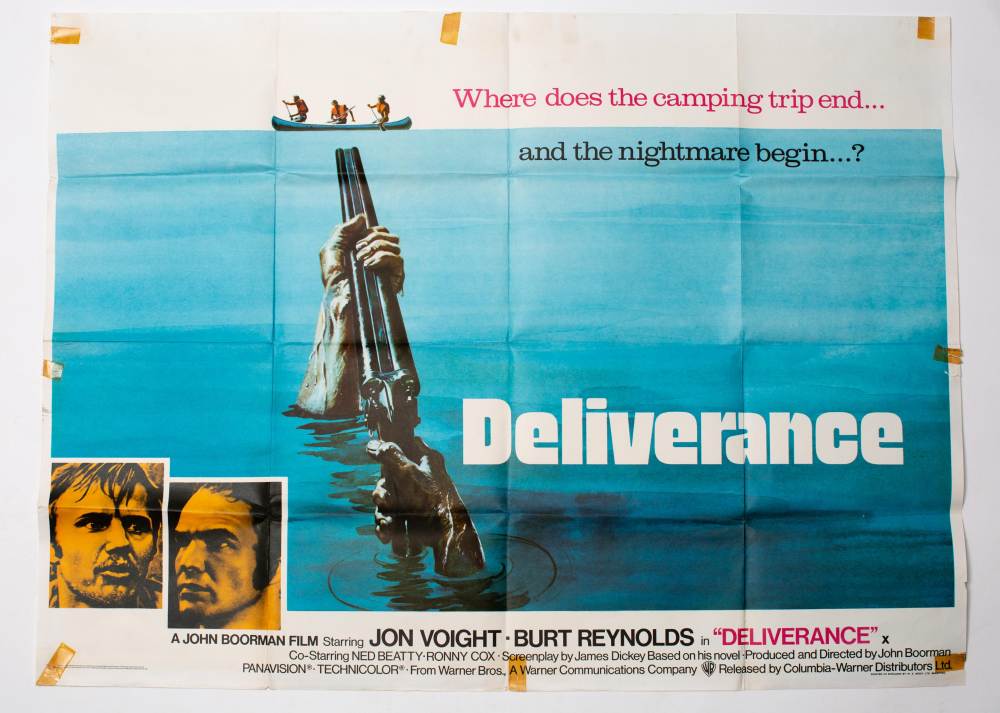 Deliverance (1972) British Quad film poster: 30 x 40 inches (fair condition ,