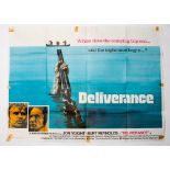 Deliverance (1972) British Quad film poster: 30 x 40 inches (fair condition ,