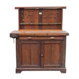 An early 20th The 'Compactum' Tool Chest by Marples: with rising tool rack with enamel maker's