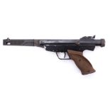 A Diana Mod 6 .177 calibre air pistol: serial number '25738' two piece brown plastic grip.