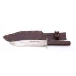 An 'Original Bowie Knife' by Whitby: signed as per title to clipped back blade,