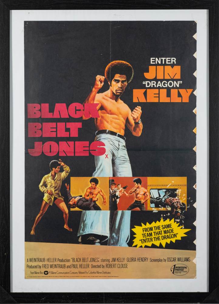 Three framed single sheet film posters 'Black Belt Jones',