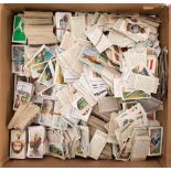 An accumulation of various loose cigarette cards: mostly Wills, Players and others,