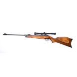 A Webley Hawk .22 calibre air rifle: (for spares) fitted Model 9 Original 4x20 telescopic sight.