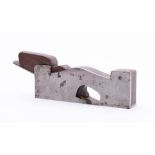 A steel Norris shoulder plane: with mahogany infill, stamped 'Norris ,London' and '1' ,