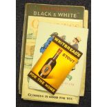 A group of eight mid 20th century pub advertising signs: comprising two Buchanan's 'Black & White',