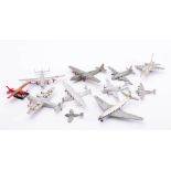 An unboxed group of nine Dinky aircraft: including two No.