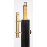 A 3 1/2 inch brass refracting telescope by Ramage,