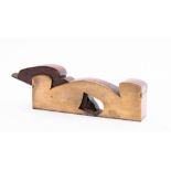 A 7 3/4 inch steel soled solid brass rebate plane by H Slater, Meredith, Clerkenwell, London,