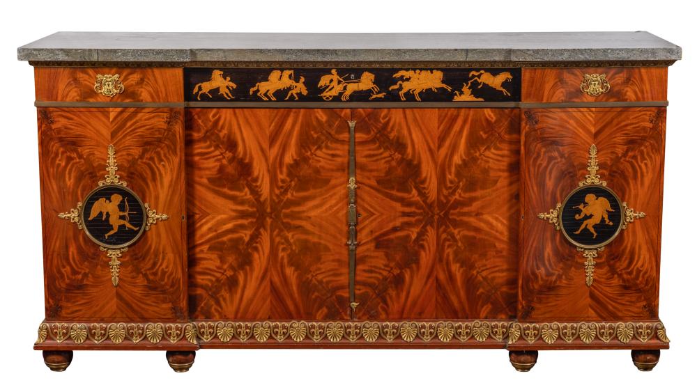 A fine 19th Century French mahogany, ebonised,