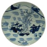 An Annamese blue and white saucer dish,