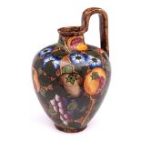 A Wood & Sons Bursley Ware ewer: of oviform with raised handle tube lined in the Pomona pattern,