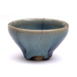 A small Chinese Jun ware bowl: with slightly incurved rim,