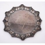 An Edward VII silver salver, maker Horace Woodward & Co Ltd, London, 1902: inscribed,