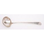 A George III silver Old English pattern soup ladle, maker William & Patrick Cunningham, Edinburgh,