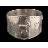 A silver cuff bangle by Haglund,
