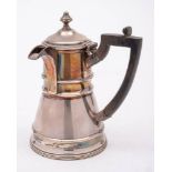 An Edward VII silver chocolate pot, maker Pairpoint Brothers, London,