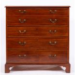 A George III mahogany secretaire chest of drawers, possibly Irish, early 19th century,