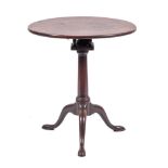 A George II mahogany circular occasional table, mid 18th century,