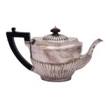 A Victorian silver teapot, maker Martin, Hall & Co, London,