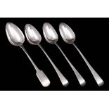 A pair of George III silver Old English pattern gravy spoons, maker George Smith II, London, 1797,