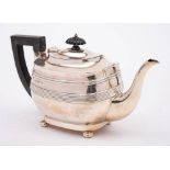 A George V batchelor's silver teapot, maker Harrison Brothers & Howson, Sheffield,