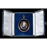 George Engleheart [1752-1829]- A miniature portrait of a naval officer said to be Captain Lucius
