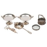 A mixed collection of sterling silver wares,: includes,