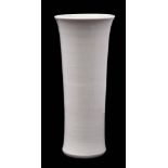 A large Chinese anhua-decorated blanc-de-Chine sleeve vase: with flared rim,