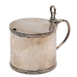 A George III silver mustard pot and cover, maker John Langlands I & John Robertson I, Newcastle,