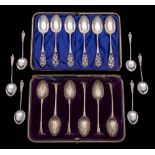 A set of six Edward VII silver teaspoons, maker Joseph Rodgers & Sons, Sheffield,