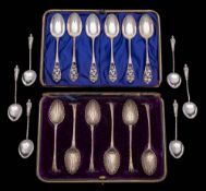 A set of six Edward VII silver teaspoons, maker Joseph Rodgers & Sons, Sheffield,