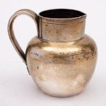 A George V silver jug, maker Nayler Brothers, London,