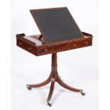 A late George III mahogany writing or draughtsman's table, early 19th century,