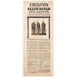 MURDER / EXECUTION BROADSIDES : " Execution of Allen, Gould and Larkin, at the New Bailey Prison,